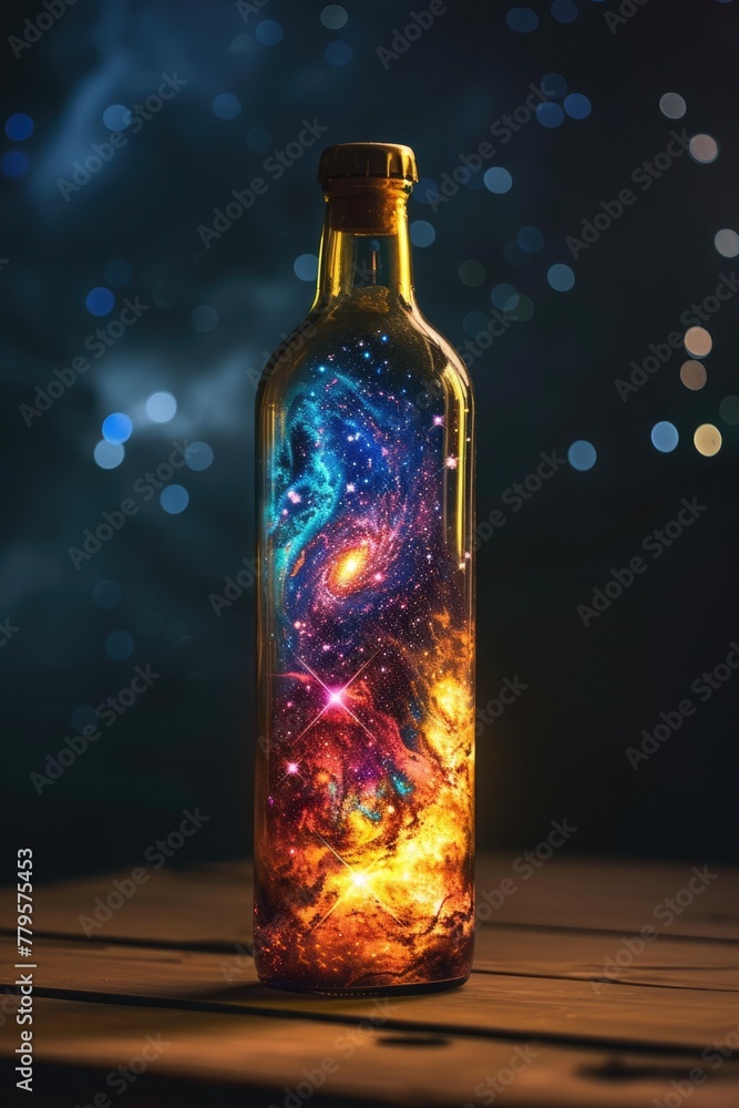 Galaxy in a bottle, resting on wood, a tiny universe captured in glass 🌌🪶✨ A miniature marvel of cosmic wonder #BottleGalaxy 🌿🌌🔮 Galaxy in a bottle, resting on wood, a tiny universe captured in glass 🌌🪶✨ A miniature marvel of cosmic wonder #BottleGalaxy 🌿🌌🔮