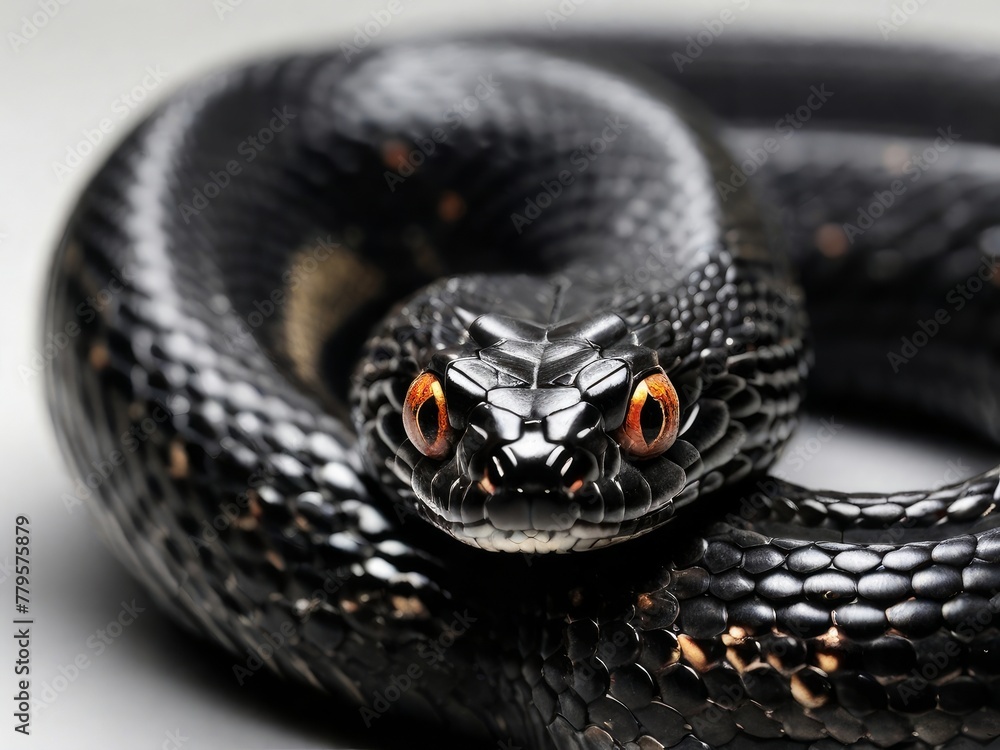 Fototapeta premium close up of a black snake
