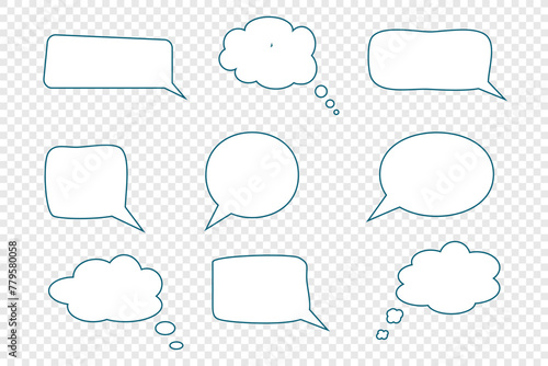 Set of speech bubbles vector illustration