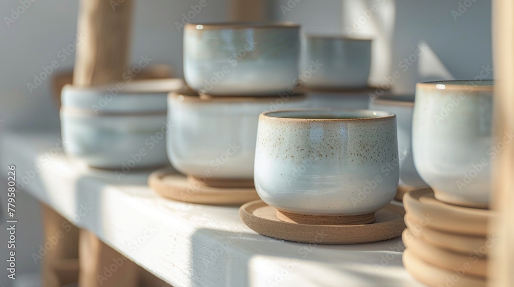 pottery photography - white and blue colors - AI generated digital art pottery photography - white and blue colors - AI generated digital art
