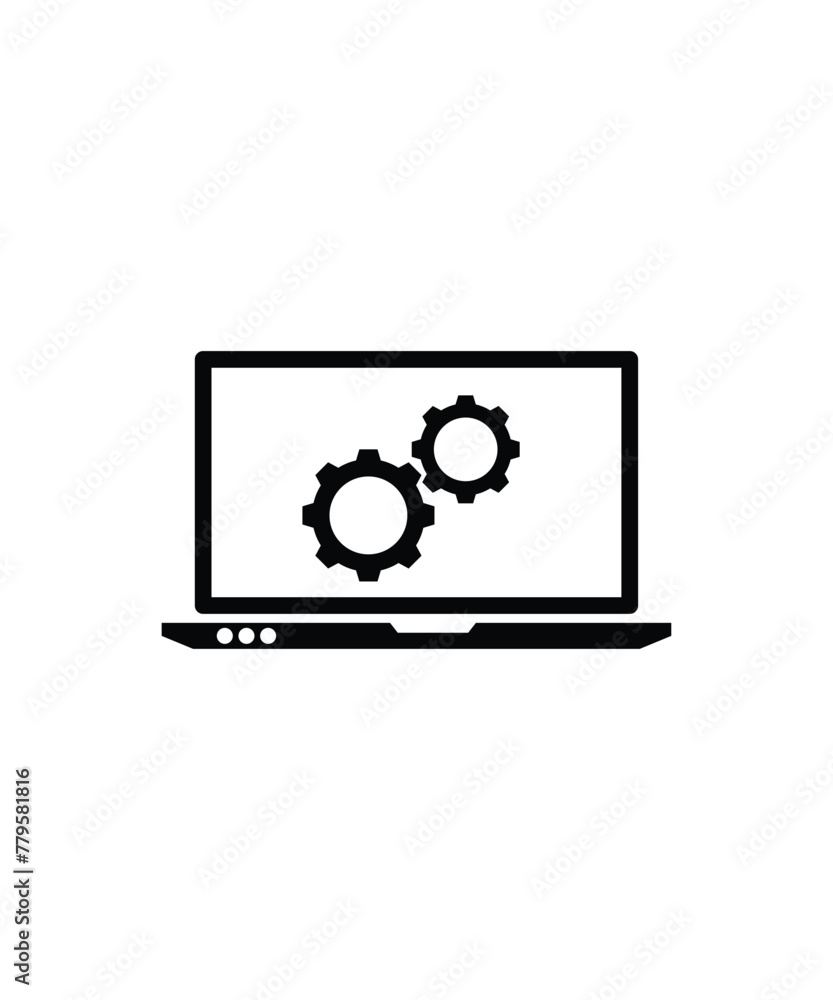 online work icon, vector best flat icon. online work icon, vector best flat icon.