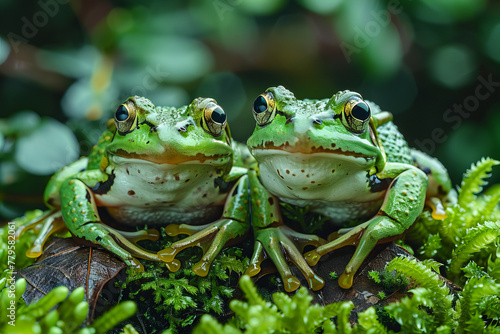 Frogs that sing with the voices of the trees  their chorus guiding lost travelers to safety.