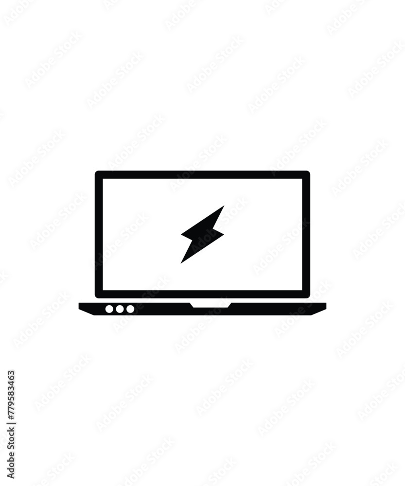laptop charging icon, vector best flat icon. laptop charging icon, vector best flat icon.