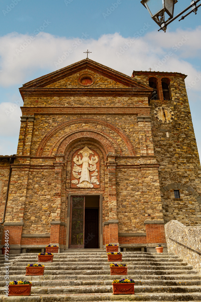 A beautiful stone church Chiesa di Santa Maria in Panzano in Chianti, Tuscany, Italy. A beautiful stone church Chiesa di Santa Maria in Panzano in Chianti, Tuscany, Italy.