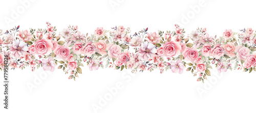 floral seamless border © milavas