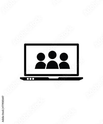 online meeting icon, vector best flat icon.