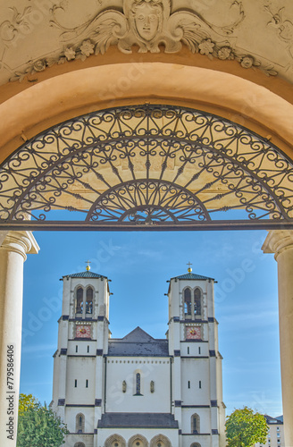 Salzburg, Austria -  October 6, 2022: The St Andrew church seen from the entr...