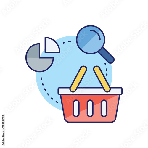 E-commerce Analytics vector icon, online store vector concept icon