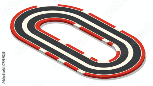 Filled outline Racing track icon isolated on white background