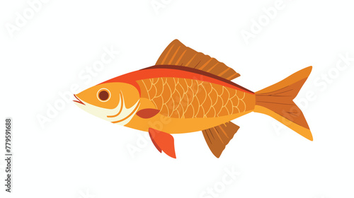Fish icon vector symbol illustration Flat vector isolated