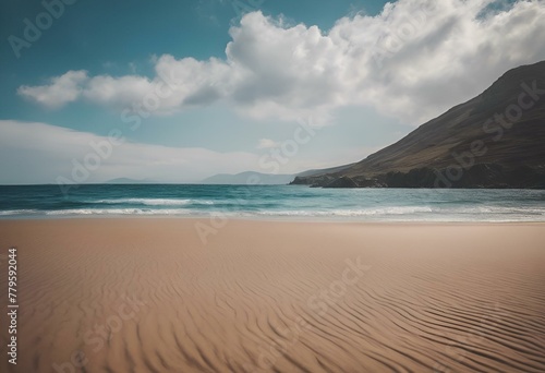 AI generated illustration of an eroded sand on a beach shore © Wirestock