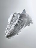 High-Performance Soccer Cleat Floating on White.