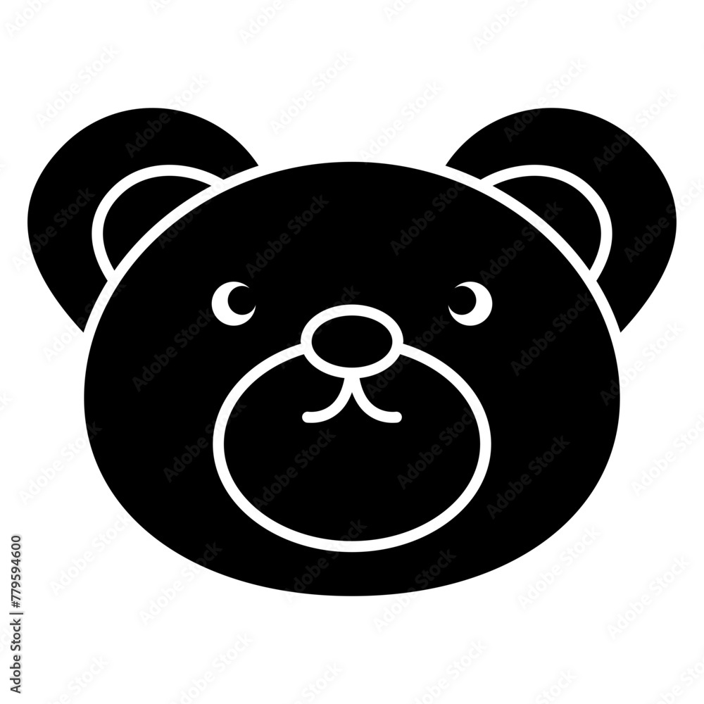 bear animal glyph icon bear animal glyph icon