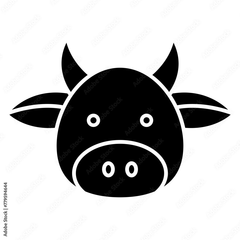 Obraz premium cartoon ofbuffalo head