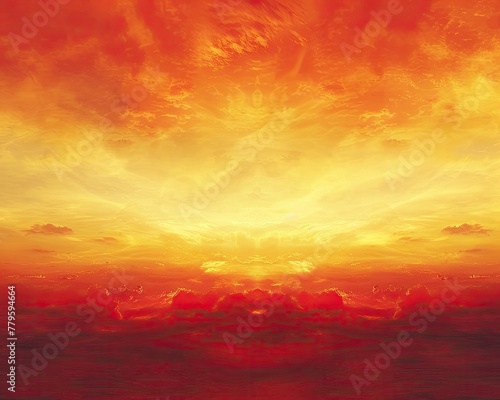 A fiery gradient of colors from intense red to vibrant orange