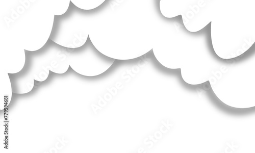 Cloud illustration, papercut