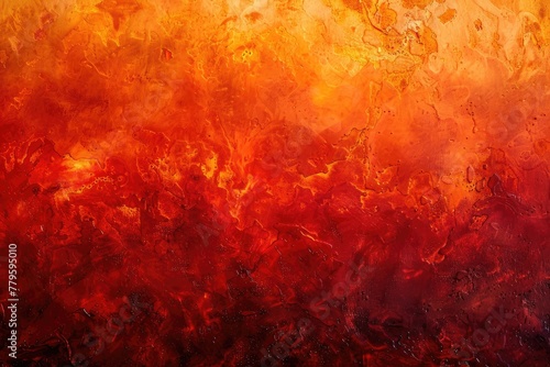 A radiant heat gradient from scorching red to blazing orange photo
