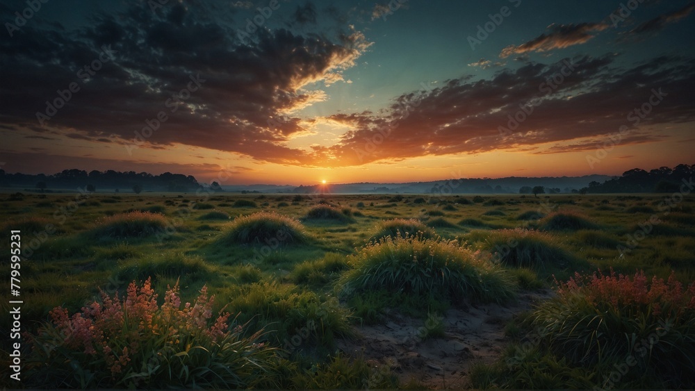 sunrise over the mountains