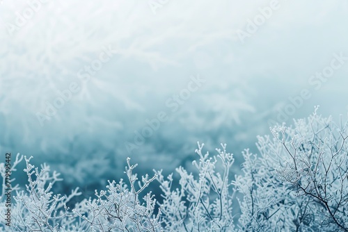 A wintry gradient from frosty blue to white snow © 220 AI Studio
