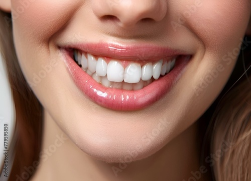 AI generated illustration of a happy young woman smiling