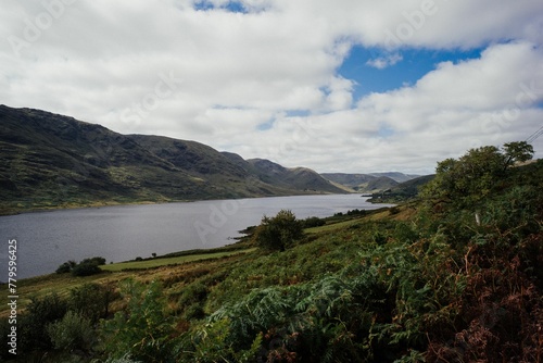 Mountains in Connemara National Park, Ireland in the region of Galway