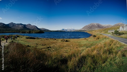 Beautiful shot of the landscape at Connemara National Park in Ireland