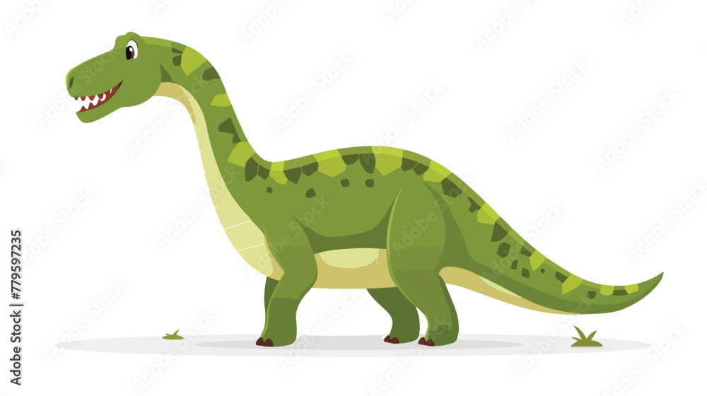 Funny dinosaur. Vector illustration Flat vector isolated
