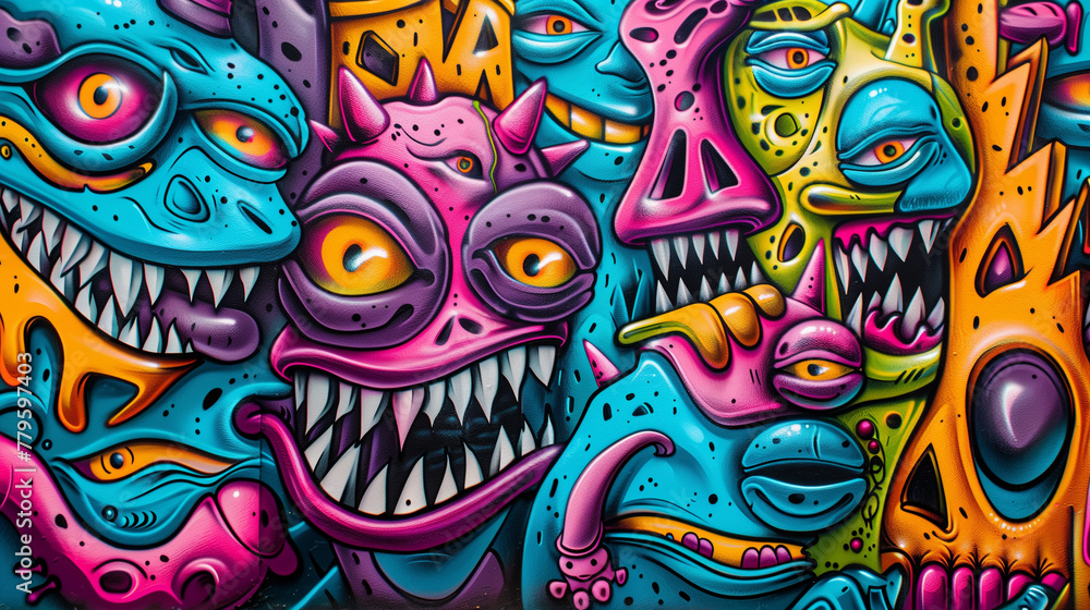 Vibrant Graffiti Monsters Vibrant Graffiti Monsters