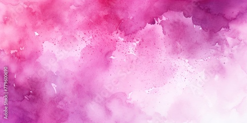 Magenta watercolor light background natural paper texture abstract watercolur Magenta pattern splashes aquarelle painting white copy space for banner design, greeting card © Michael
