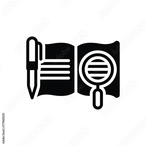 Black solid icon for meaning