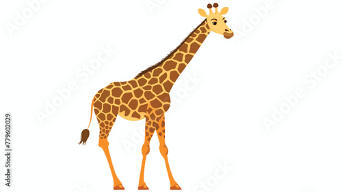 Giraffe on white background baby toys vector illustration