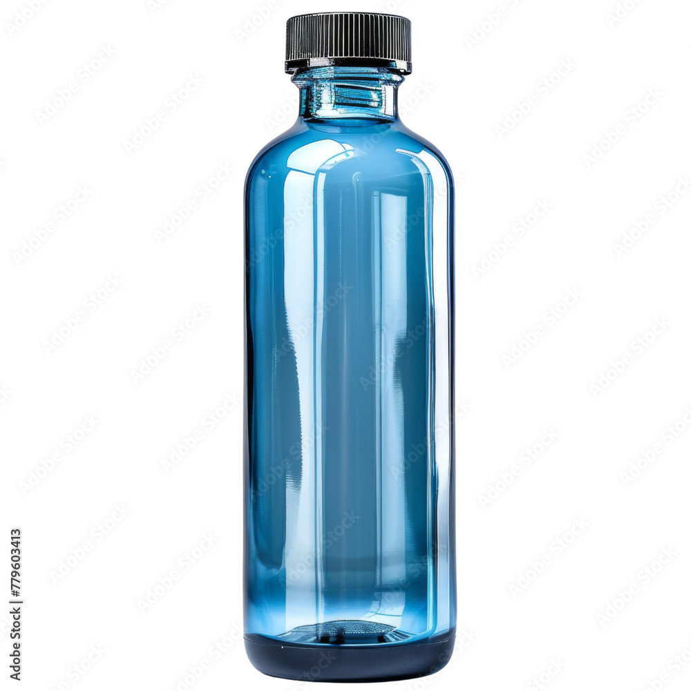 An empty, translucent blue plastic water bottle, showcasing eco-friendly packaging.
An empty, translucent blue plastic water bottle, showcasing eco-friendly packaging.