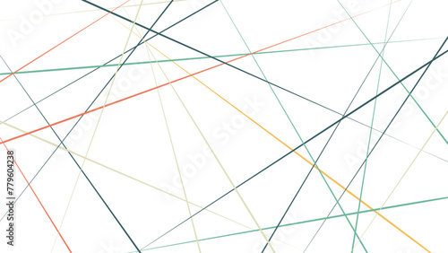 Chaotic abstract line background. Random geometric line seamless pattern. Colorful outline monochrome texture. Vector illustration.