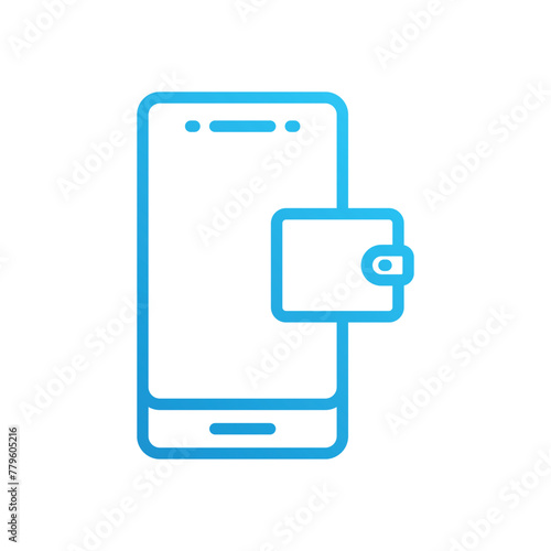 Digital wallet vector icon