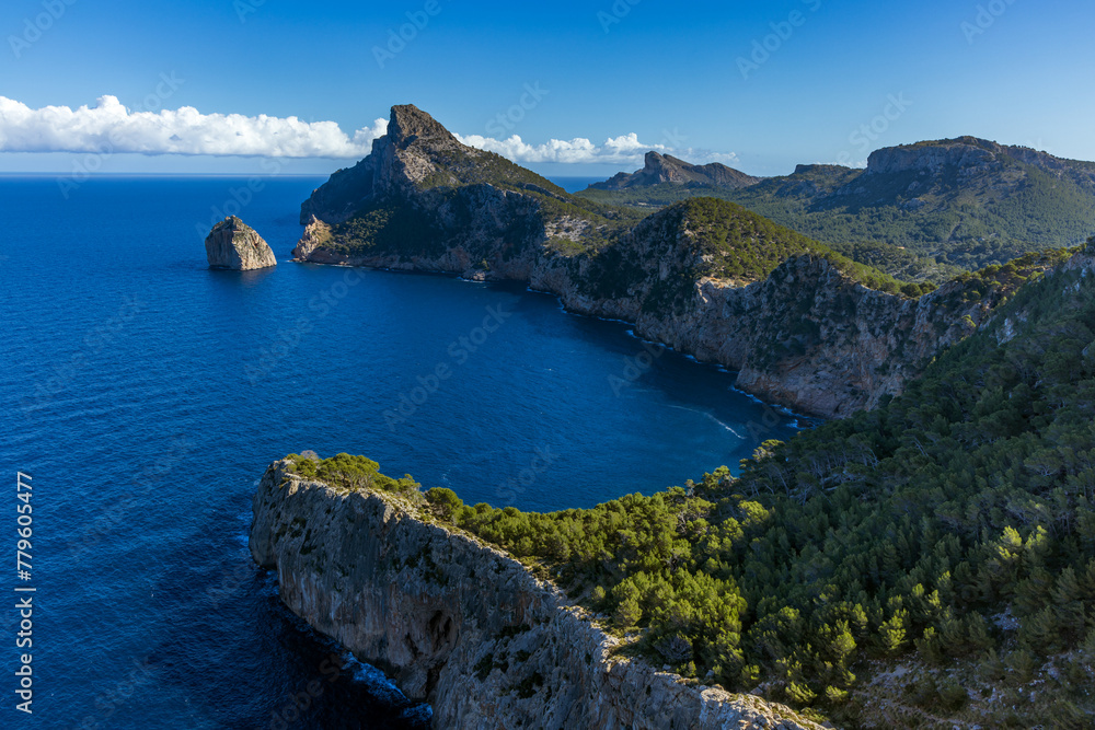 View from the famous viewpoint of Mirador de El Colomer, Mallorca, Balearic Islands
