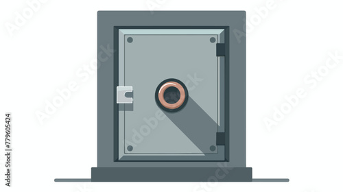 Gray steel safe for preserving finances and precious