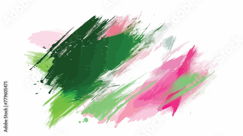 Green and pink brush strokes background. Raster versi