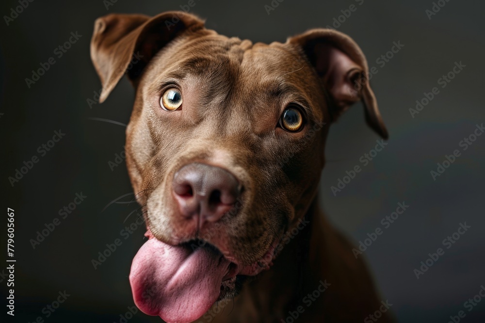 Dog licking tongue due to hunger