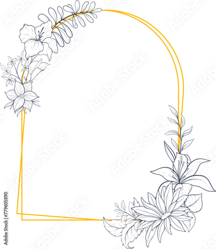 Φωτογραφία A flowery border with a frame