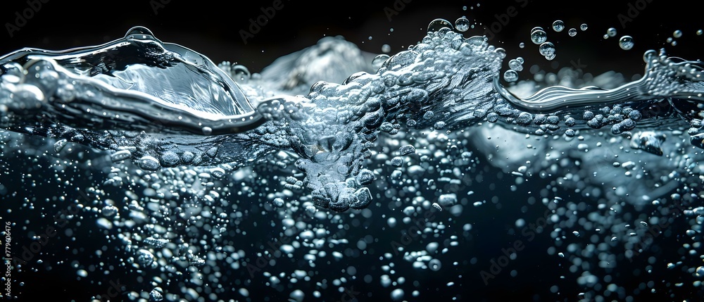 Soda bubbles fizzing underwater creating the illusion of an underwater explosion. Concept Underwater photography, Soda bubbles, Explosive effect, Creative images Soda bubbles fizzing underwater creating the illusion of an underwater explosion. Concept Underwater photography, Soda bubbles, Explosive effect, Creative images