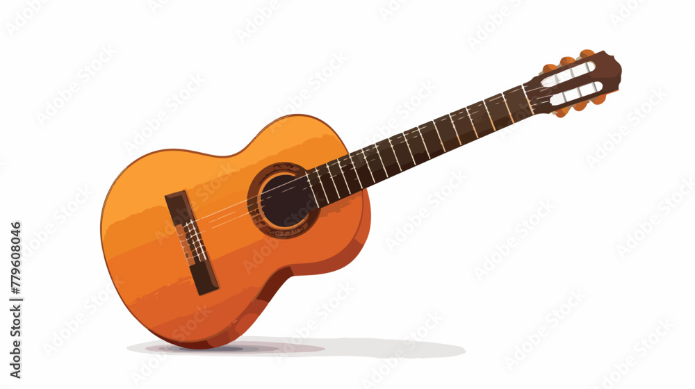 Guitar Spanish Flat vector isolated on white background