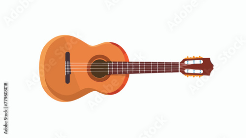 Guitar Spanish Flat vector isolated on white background