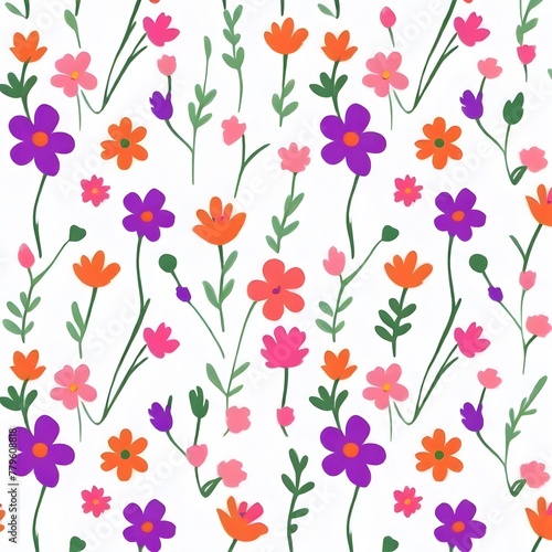 Flower and leaves Pattern 