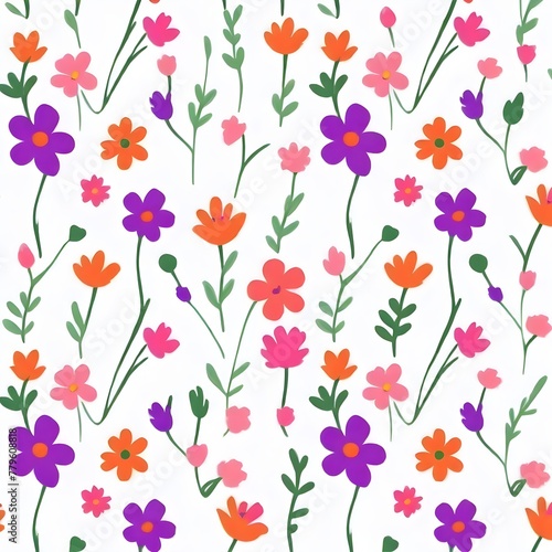 Wallpaper Mural Flower and leaves Pattern  Torontodigital.ca