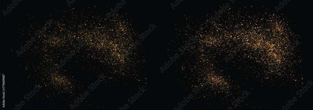 Fototapeta premium Confetti gold glitter vector background