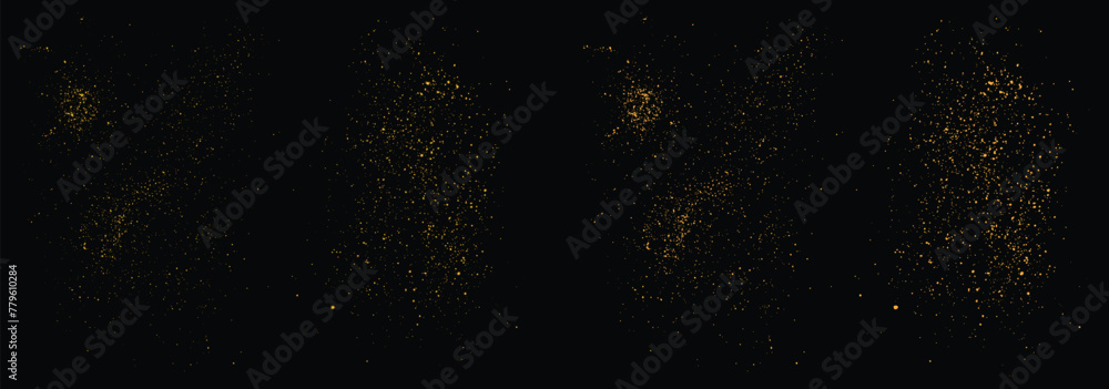 Stardust realistic gold glitter vector background