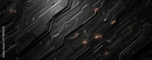 Futuristic black circuit board background