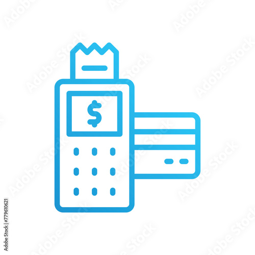 Pos terminal vector icon