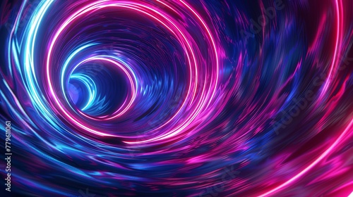  spiral neon light abstract background 