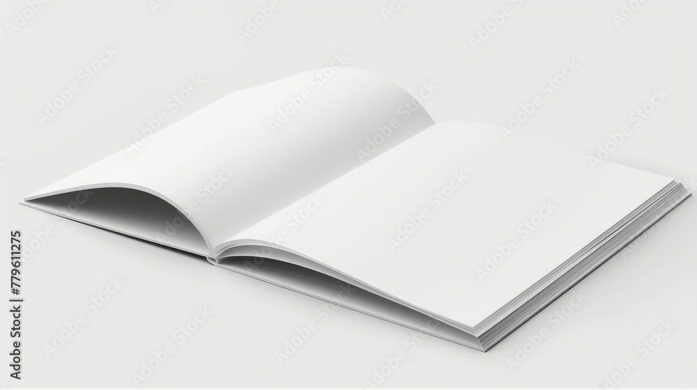 an open brochure mockup, brochure in A5, white background, subtle shadows an open brochure mockup, brochure in A5, white background, subtle shadows